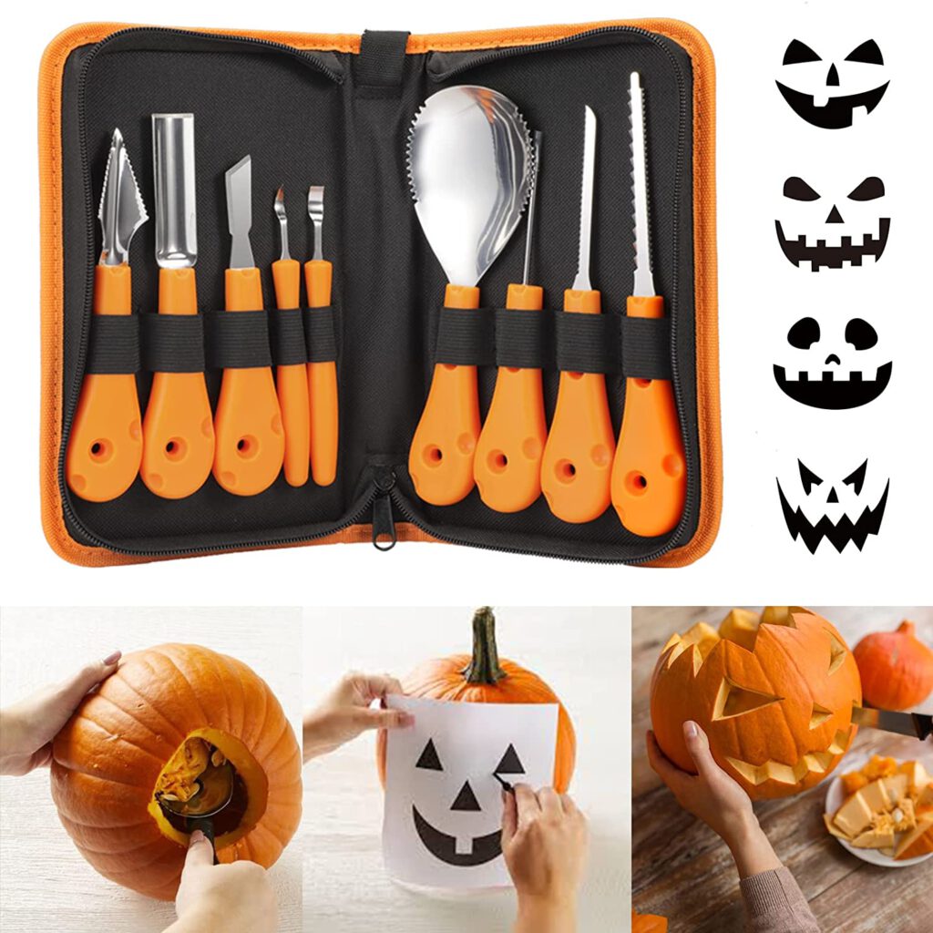 Halloween Kürbis Schnitzwerkzeug Schnitzset Pumpkin Curving Set kaufen Amazon